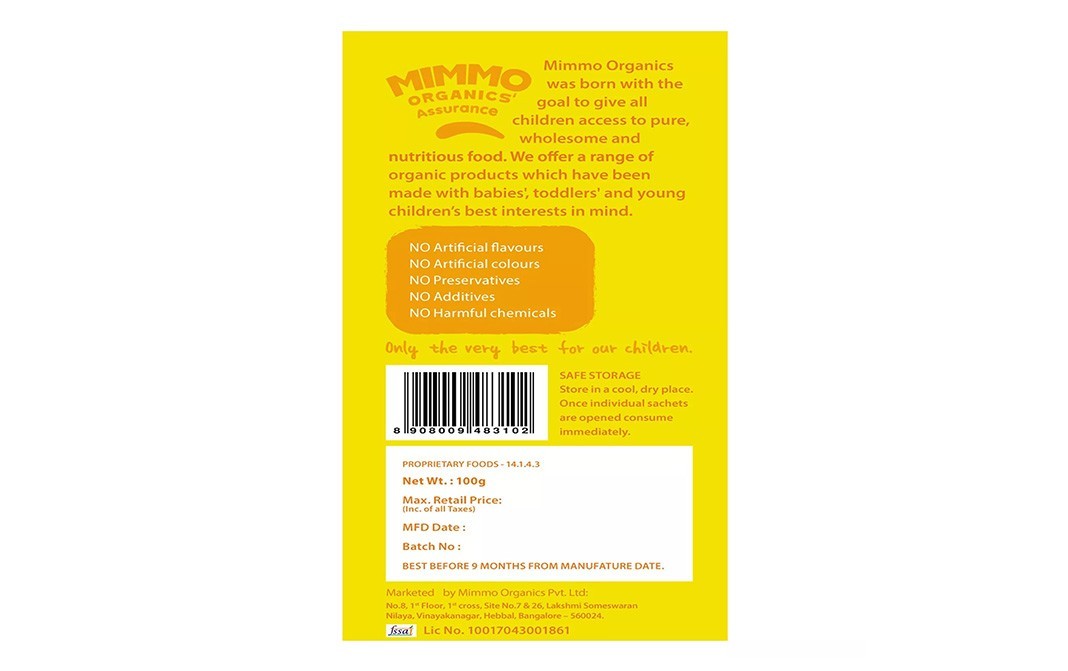 Mimmo Organics Supa Joos Orange Mango Carrot    Pack  100 grams